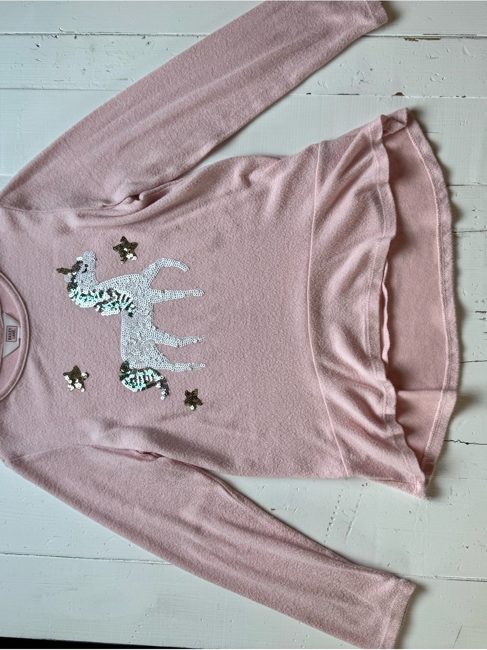 Bailey Lane Girls Sequin Unicorn Sweater/Long Sleeve – M(8/10)